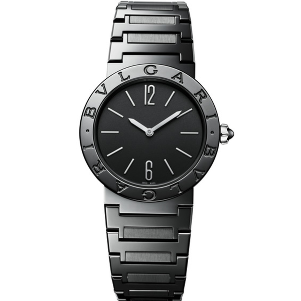 BVLGARIレディースアンティーク腕時計 Bulgari Bvlgari Quartz Black Dial Ladies Watch Stainless
