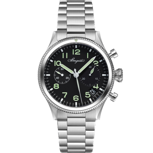 Breguet - Type XX Chronographe For Men with Stainless Steel Strap