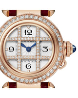 Pasha De Cartier, 30 Mm, Quartz, Rose Gold, Diamonds, 2 Interchangeable Leather Straps