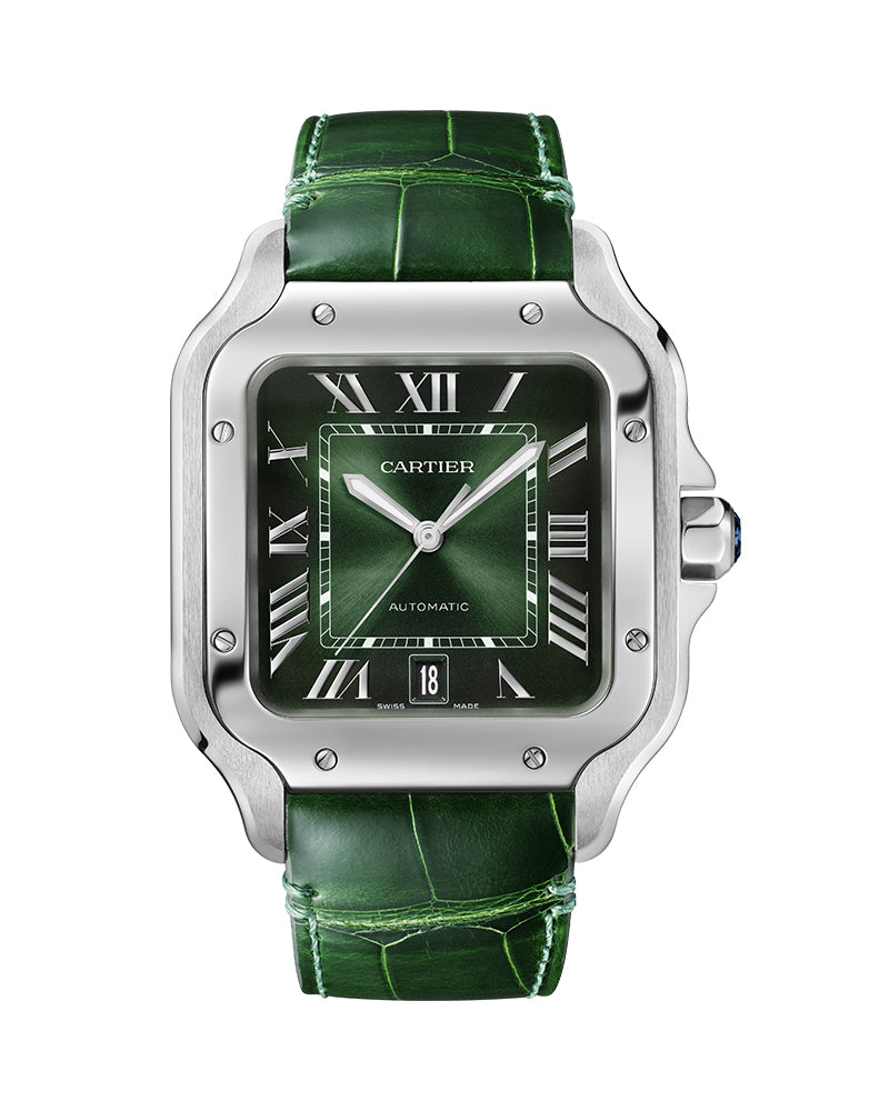 Santos De Cartier, Large, Automatic, Steel, Interchangeable Steel