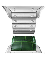 Santos De Cartier, Large, Automatic, Steel, Interchangeable Steel And Leather Bracelets