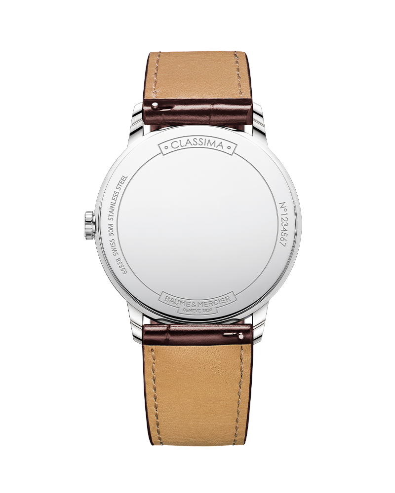 Baume Mercier Classima 10415 Quartz Watch For Men with Brown Leather Strap Art Of Time