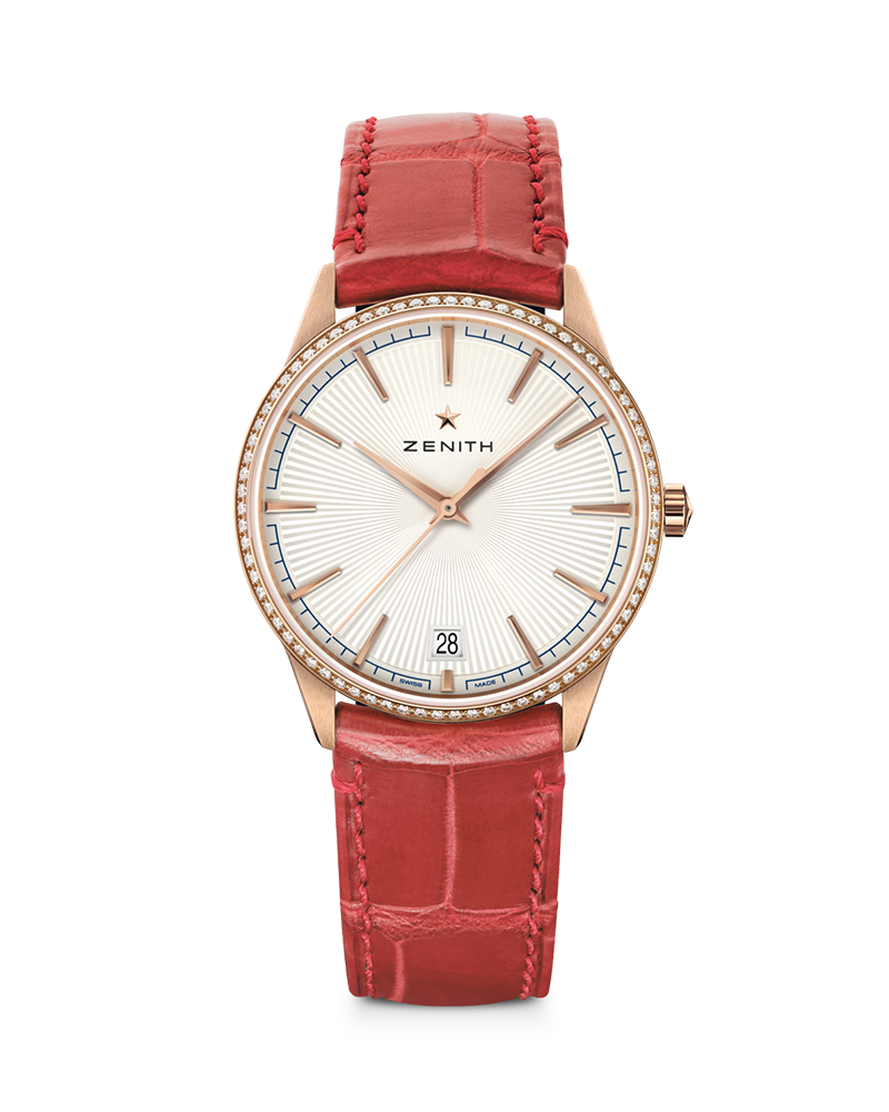 Zenith Elite Classic Watch for Men with Brown Leather Strap