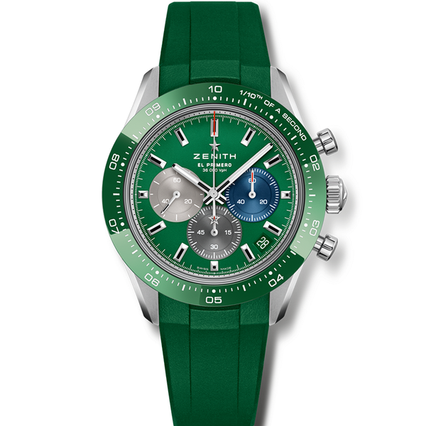 Zenith - Chronomaster Sport Watch for Men with Green Rubber Strap