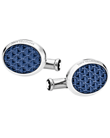 Meisterstück Cufflinks Oval Steel Lacquer