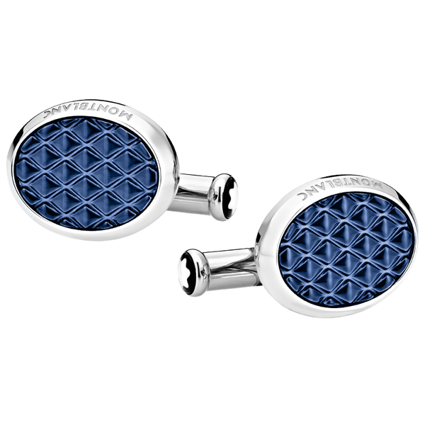 Montblanc - Meisterstück Cufflinks Oval Steel Lacquer - MB126132