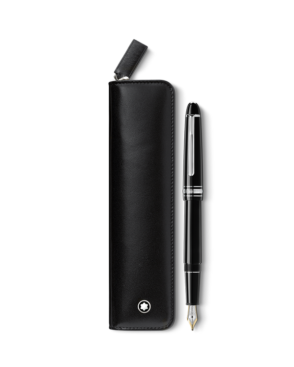 Set with the Meisterstück classique platinum-coated fountain pen and Montblanc 1 pen pouch with zip