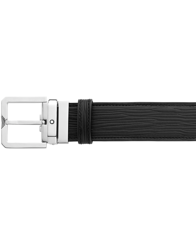 Black 35 mm leather belt