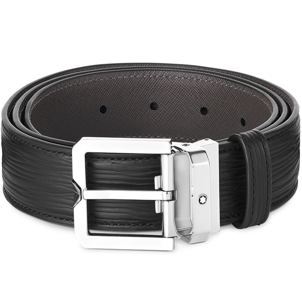 Montblanc - Black Leather Belt for Men - MB131171 | Art Of Time