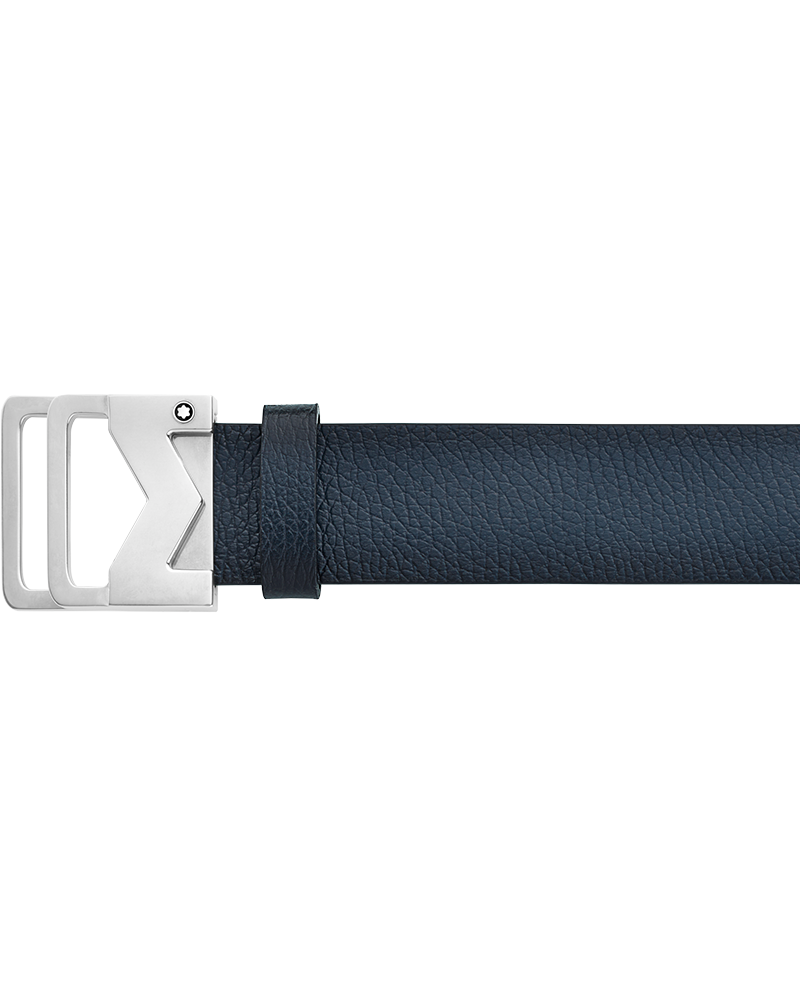 M buckle sfumato blue 35 mm leather belt