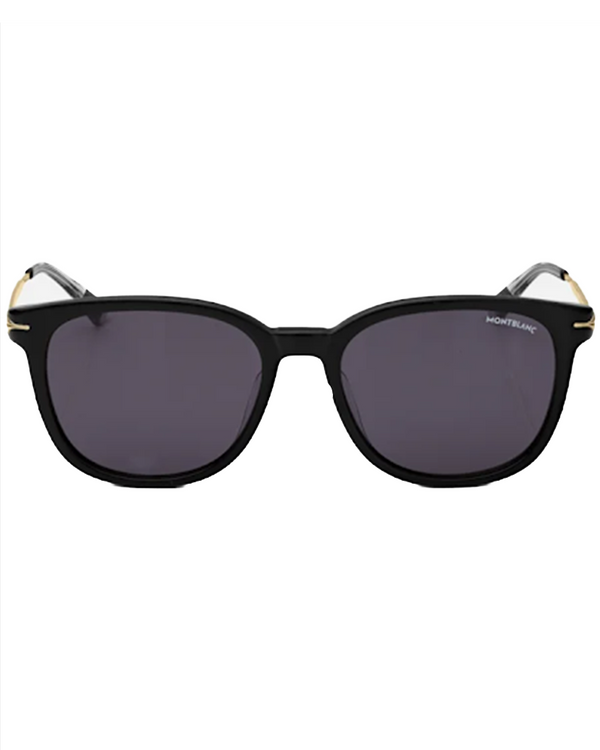 Round Sunglasses with Black Acetate Frame