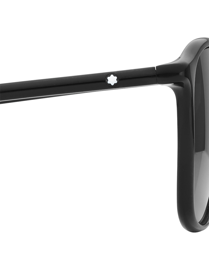 Squared Sunglasses with Black-Colored Acetate Frame