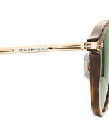 Round Sunglasses with Havana-Colored Injected Frame