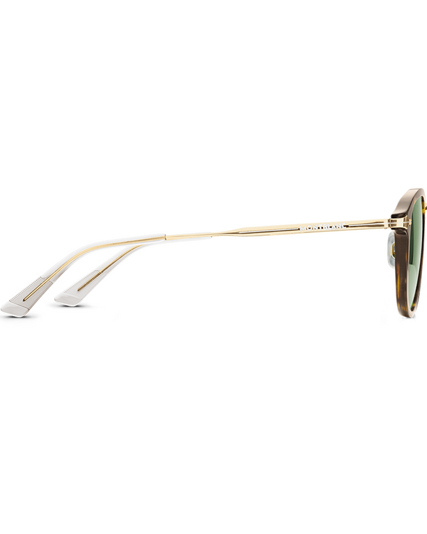 Round Sunglasses with Havana-Colored Injected Frame