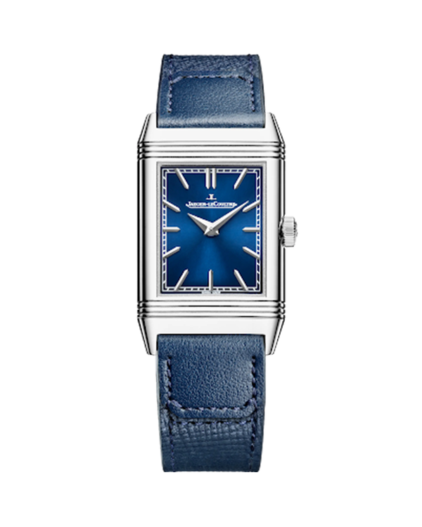 Jaeger LeCoultre Reverso Tribute Chronograph For Men with Blue Leather Strap Q389848J Art Of Time