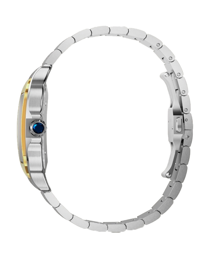 Santos De Cartier, Large, Automatic, Yellow Gold, Interchangeable Metal And Leather Bracelets