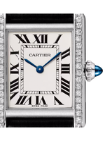 TANK MUST, SMALL, QUARTZ, STEEL, DIAMONDS, LEATHER