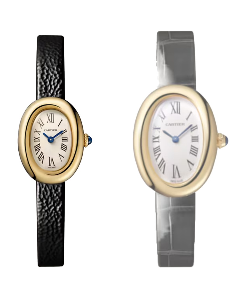 Baignoire watch, Yellow Gold, Mini