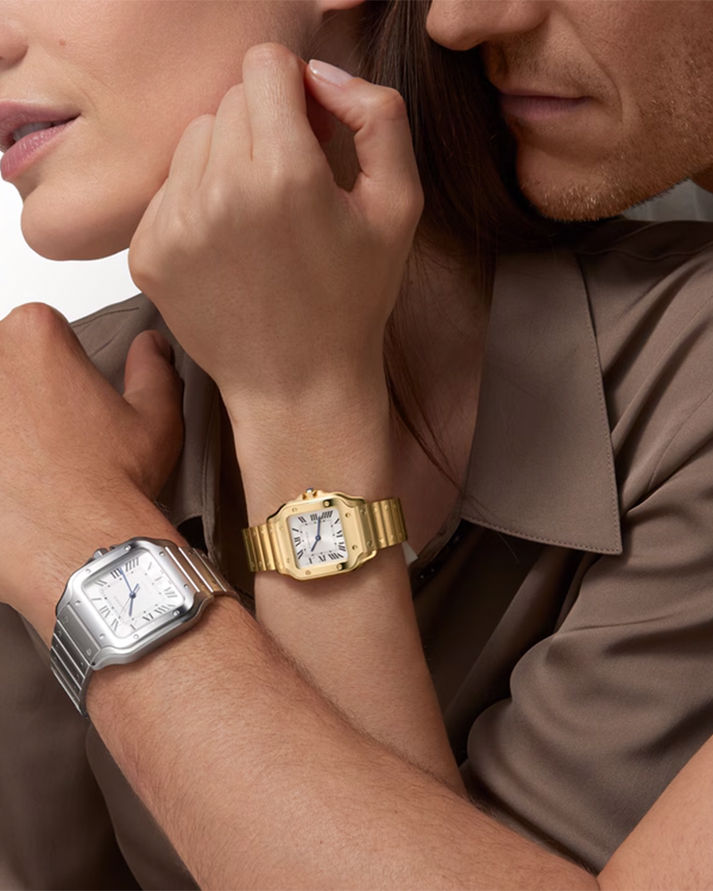 Santos de Cartier, Small, Yellow Gold, Quartz
