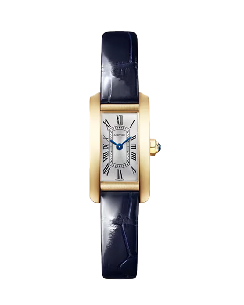 Tank Américaine watch, Mini, Yellow Gold