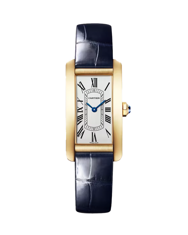 Tank Américaine watch, Small, Yellow Gold