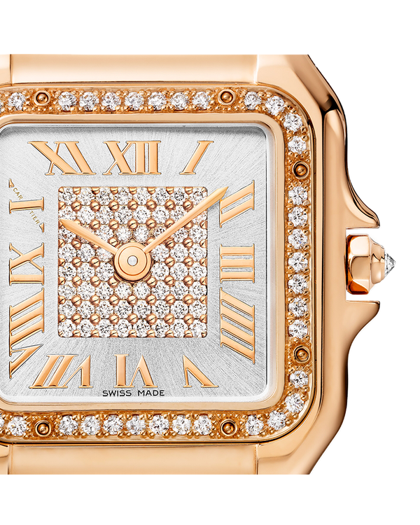 PANTHÈRE DE CARTIER WATCH MEDIUM MODEL, QUARTZ, ROSE GOLD, DIAMONDS