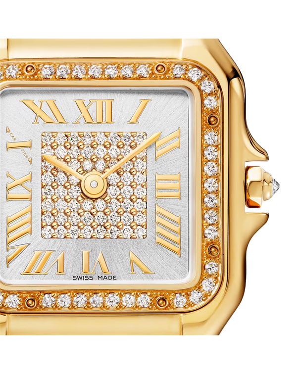 PANTHÈRE DE CARTIER WATCH MEDIUM MODEL, QUARTZ, YELLOW GOLD, DIAMONDS