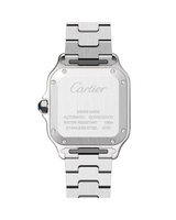 SANTOS DE CARTIER, MEDIUM, AUTOMATIC, YELLOW GOLD AND STEEL, INTERCHANGEABLE METAL AND LEATHER BRACELETS