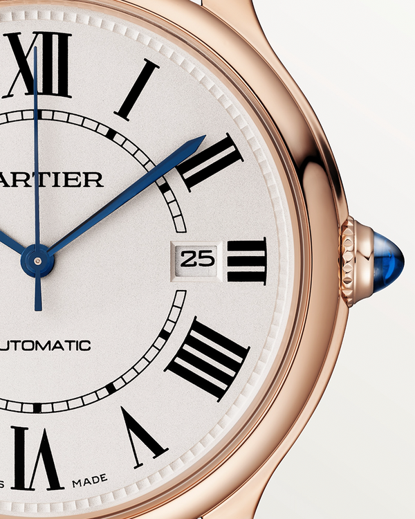 RONDE LOUIS CARTIER, 40 MM, ROSE GOLD, LEATHER