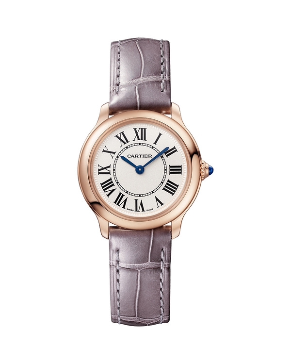 RONDE LOUIS CARTIER, 29 MM, ROSE GOLD, LEATHER