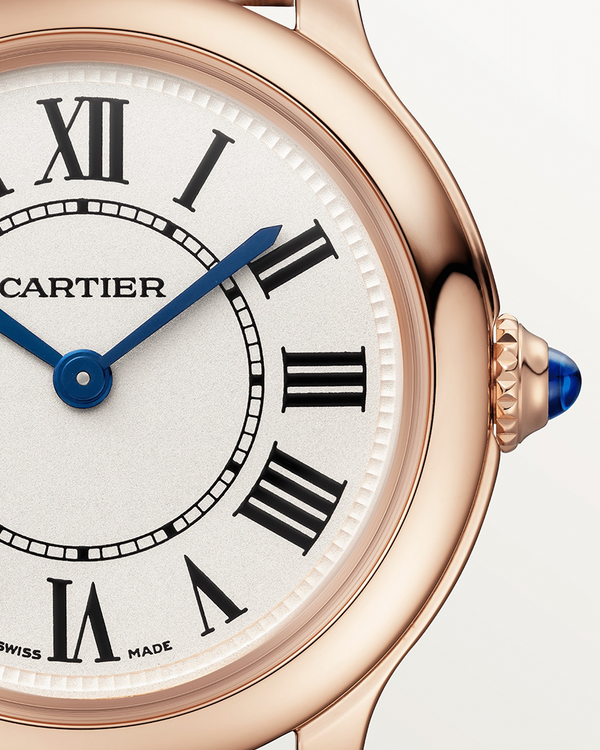 RONDE LOUIS CARTIER, 29 MM, ROSE GOLD, LEATHER