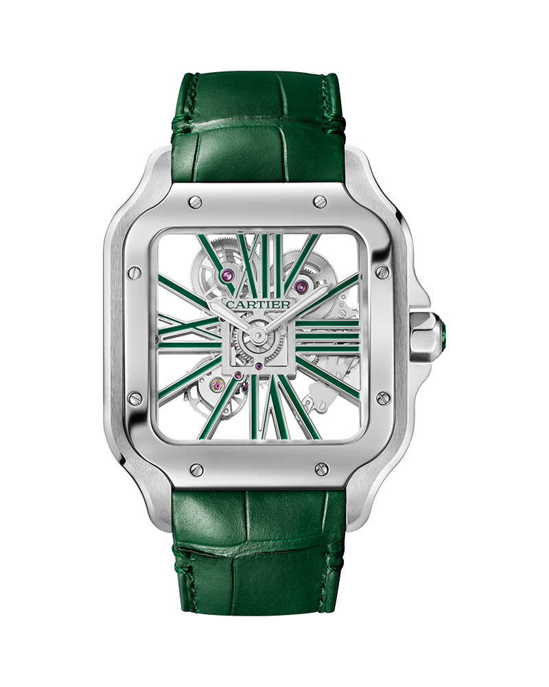 Cartier green strap watch hotsell