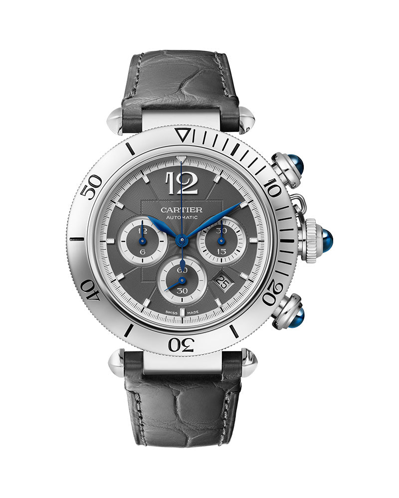 Cartier Pasha De Cartier 41mm Chronograph Automatic Steel Dark