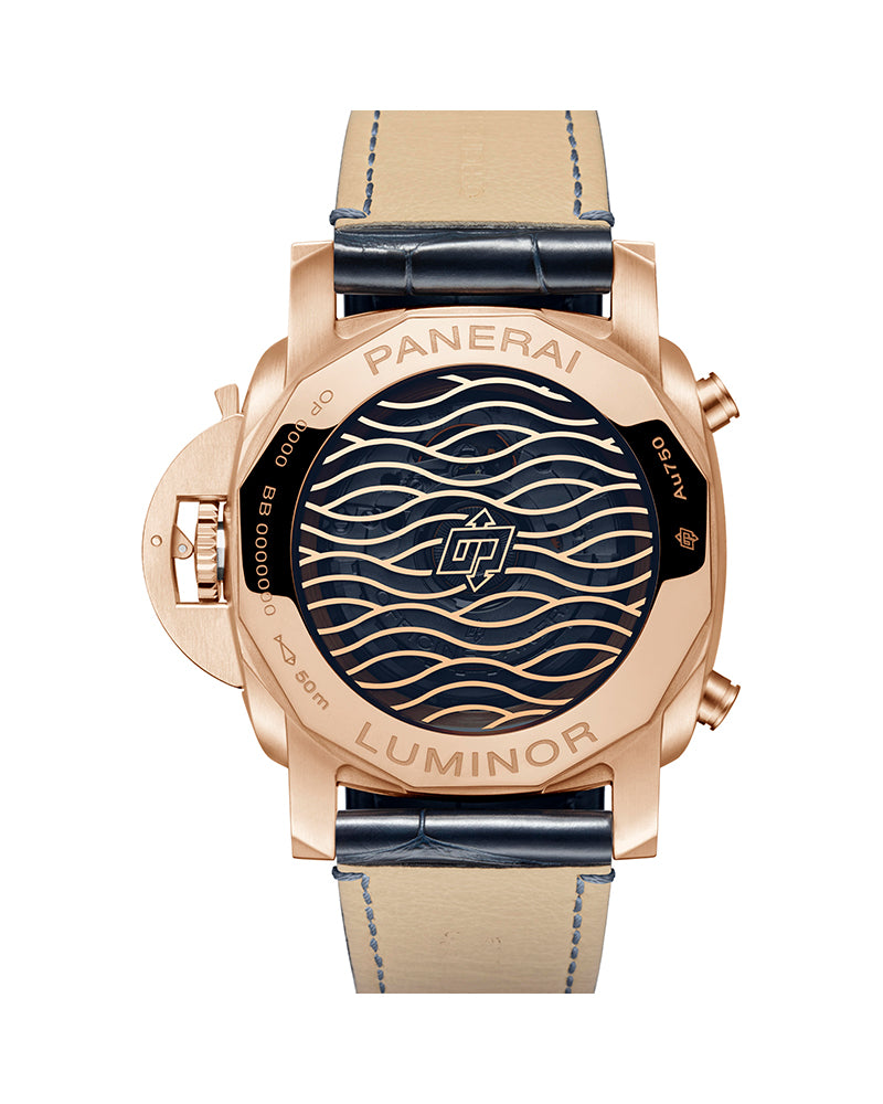 PANERAI LUMINOR CHRONO GOLDTECH BLU NOTTE, 44 MM, ROSE GOLD