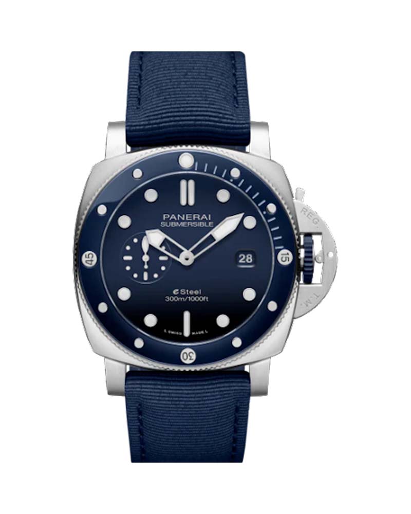 PANERAI SUBMERSIBLE QUARANTAQUATTRO ESTEEL BLU PROFONDO, 44 MM