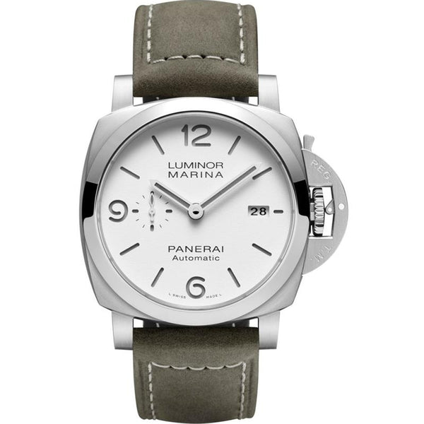 OFFICINE PANERAI レザーベルト 22mmホワイトアリゲーター Panerai Luminor Automatic Watch | PAM03314