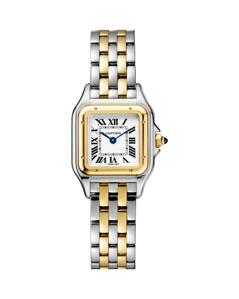 PANTHERE DE CARTIER, SMALL, YELLOW GOLD AND STEEL