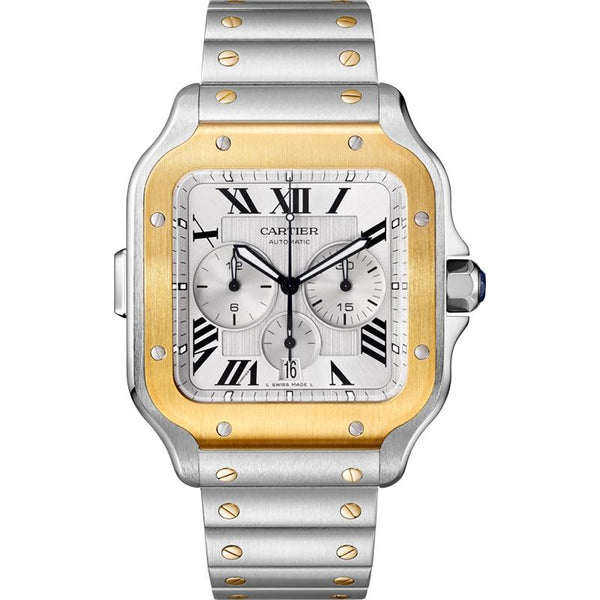 早い者勝ち！Cartier アナログ時計 シルバー/ゴールド Cartier - Santos de Cartier XL Watch for Men with Stainless Steel