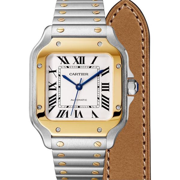 Pre-Owned Uni-sex Cartier Santos Watch in Stainless Steel