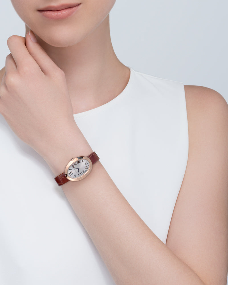 BAIGNOIRE, SMALL, ROSE GOLD, LEATHER