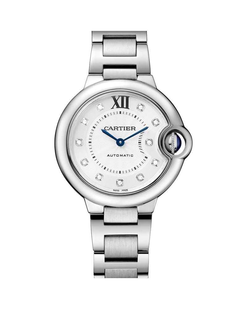 BALLON BLEU DE CARTIER, 33 MM, STEEL, DIAMONDS