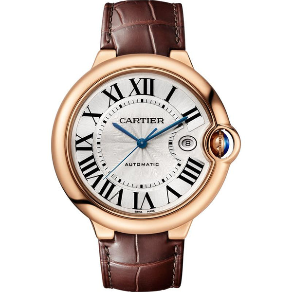 Cartier Ballon Bleu de Cartier 42 mm Rose Gold Leather Sapphire