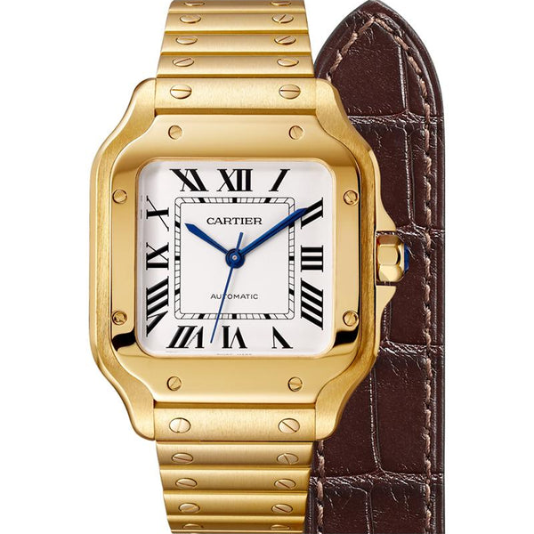 Cartier Santos De Cartier Medium Automatic Yellow Gold