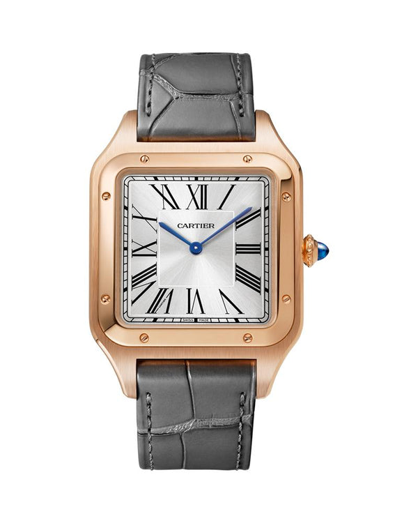 SANTOS DUMONT, EXTRA LARGE, ROSE GOLD, LEATHER