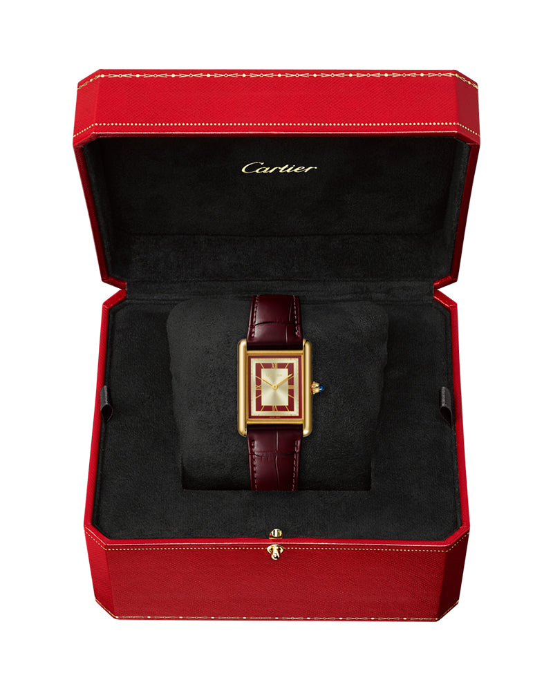 Cartier - Tank Louis Cartier Large Hand Wound Yellow Gold Leather - WGTA0059 | Art Of Time