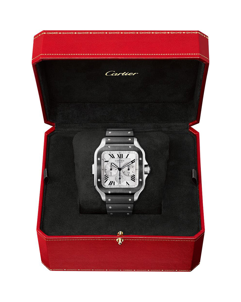 Cartier Santos De Cartier Xl Chronograph Steel And Adlc