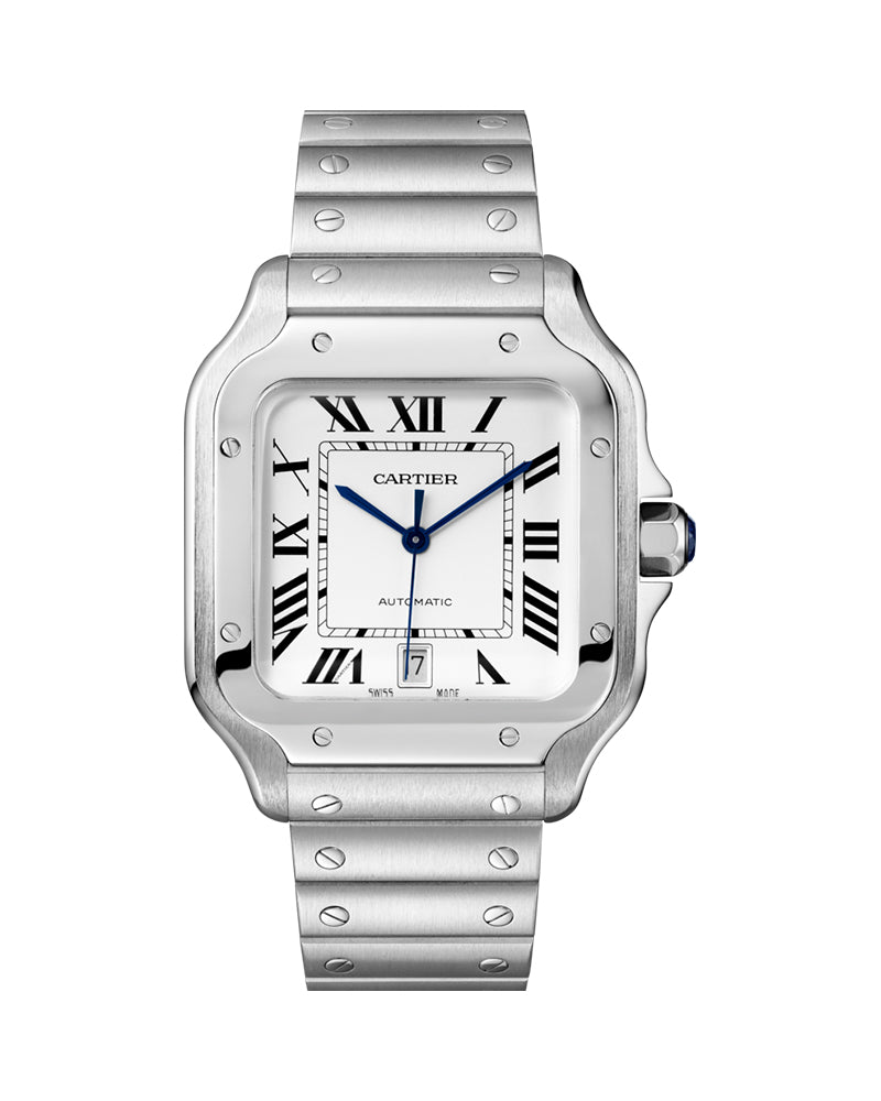 For Cartier Santos 100 men's strap wristband bracelet 23mm Solid stainless  steel watchband butterfly buckle Watch accessories - AliExpress